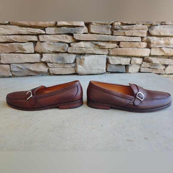 Vintage Paul Stuart Brown Leather Buckle Penny Loafers | Preppy, Formal - Picture 9 of 17